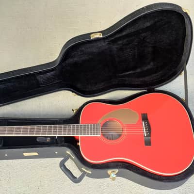 Fender FSR Paramount PM-1E Deluxe Limited Edition * fine and rare all solid Dreadnought guitar * sounds/plays/looks really great! Fiesta red finish is outstanding * comes with original Fender hard shell case * image 1