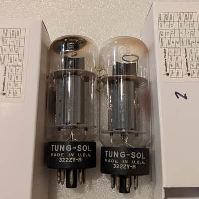 Tung-Sol 7027A NOS Testing Matched Pair Tubes Same Codes / 7027 image 2