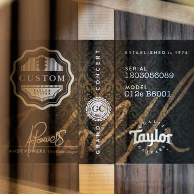 🔥 2026 Taylor Gold Label C12e Custom Grand Concert - Sinker Redwood! 🔥 image 9