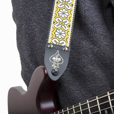 D’Andrea Ace Vintage Reissue Guitar Strap – Greenwich – Replica of Guitar Strap Used by Bob Dylan, Featured on Greatest Hits Album Cover image 5