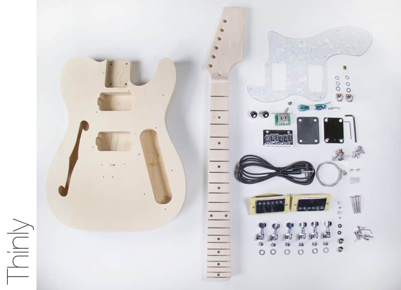 DIY Electric Guitar Kit Tele Thinline Style Build Your Own Guitar Kit image 1