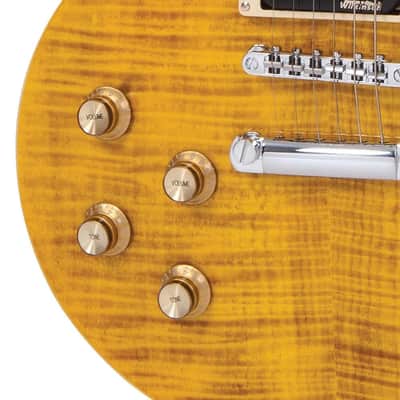 Vintage LV100AFD Reissued Paradise Left-Handed Flamed Amber image 5