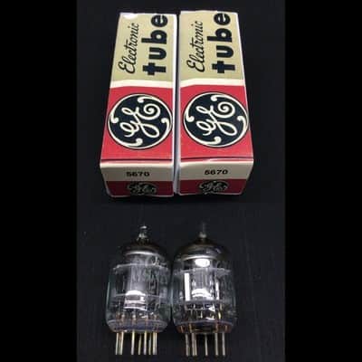 MATCHED PAIR GE 5670 Com Quality Black Plate Disc Getter | Reverb
