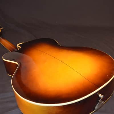 Vintage 1950's Harmony H-1311 Cremona Archtop Guitar with Venetian Cutaway - w/ OSS Case image 16