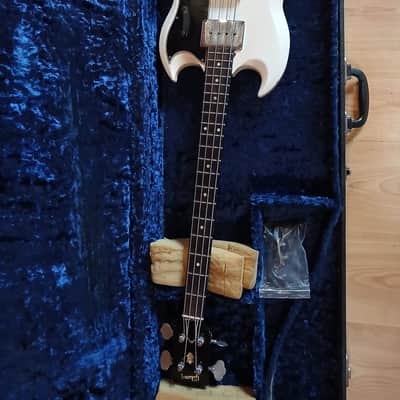 1963 Gibson EB-3 Bass – COA by No.Tom, Denmark Street – Vintage SG-Style Short Scale refinished White image 4