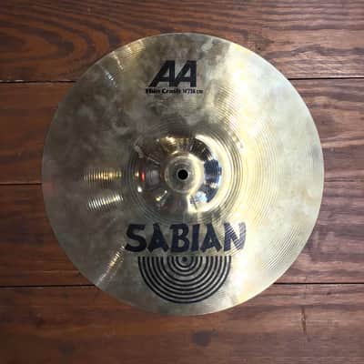 USED Sabian AA 14" Thin Crash Cymbal (Brilliant) image 1