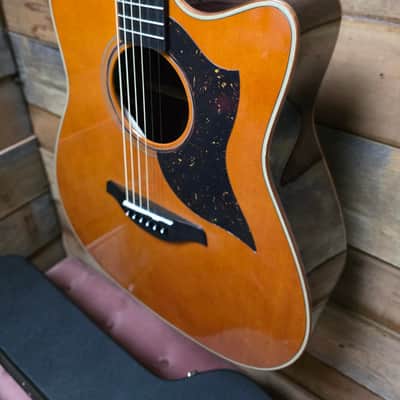 Yamaha A5R A.R.E. Acoustic/Electric Guitar - Vintage Natural w/ Hard Case image 6