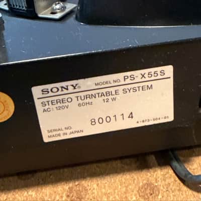 Sony PS X55s Vintage Stereo Black  Turntable 800114 Made In Japan Platter toneArm image 17