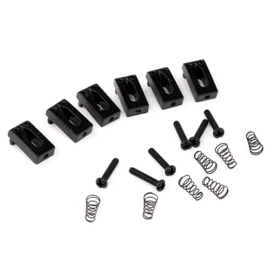 Musiclily Metal Tremolo Bridge Saddle For Fender Strat Electric Guitar Parts,Black (Pack of 6) image 2