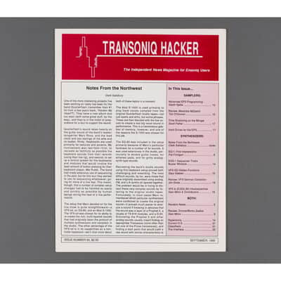 Transoniq Hacker Ensoniq User's Newsletter Issue #63