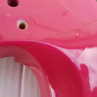 80's FENDER HM STRAT BODY - HOT PINK image 4