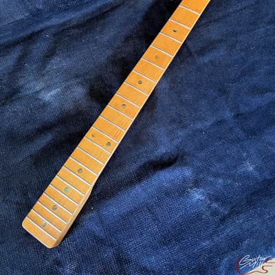 Guitar Mill T-Style Replacement Neck / 1 pc. Maple / Abalone Top Dots / Classic C / V.T. Satin / Closet Clean (#GIN-3896) image 1