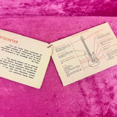1970's Fender Stratocaster Owners Manual Hang Tag & Tremolo Springs Envelope Vintage Circa 1972-1977 image 5