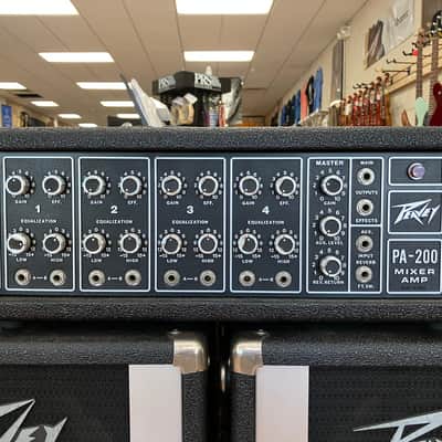 1980’s Peavey PA-200 W/2 2x10 Speakers- Black image 2
