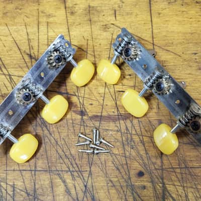 Vintage 1970's Made in Korea 3x3 Fancy Guitar Tuners Acoustic  Installation Screws Luthier Parts #7 image 1