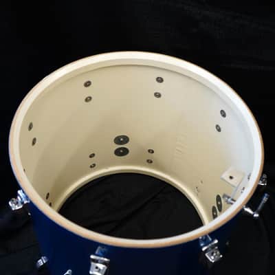 Vintage 1967 - Ludwig USA 16x16" Maple Floor Tom w/ Legs - Blue Sparkle Wrap image 17