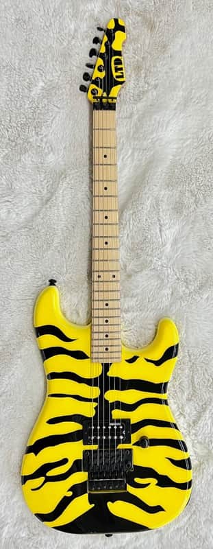 ESP LTD George Lynch GL-200MT Electric Guitar, Yellow Tiger Stripes Finish image 1