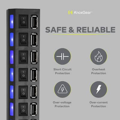 Knox Gear Universal 7-Port 2.0 USB Hub image 5