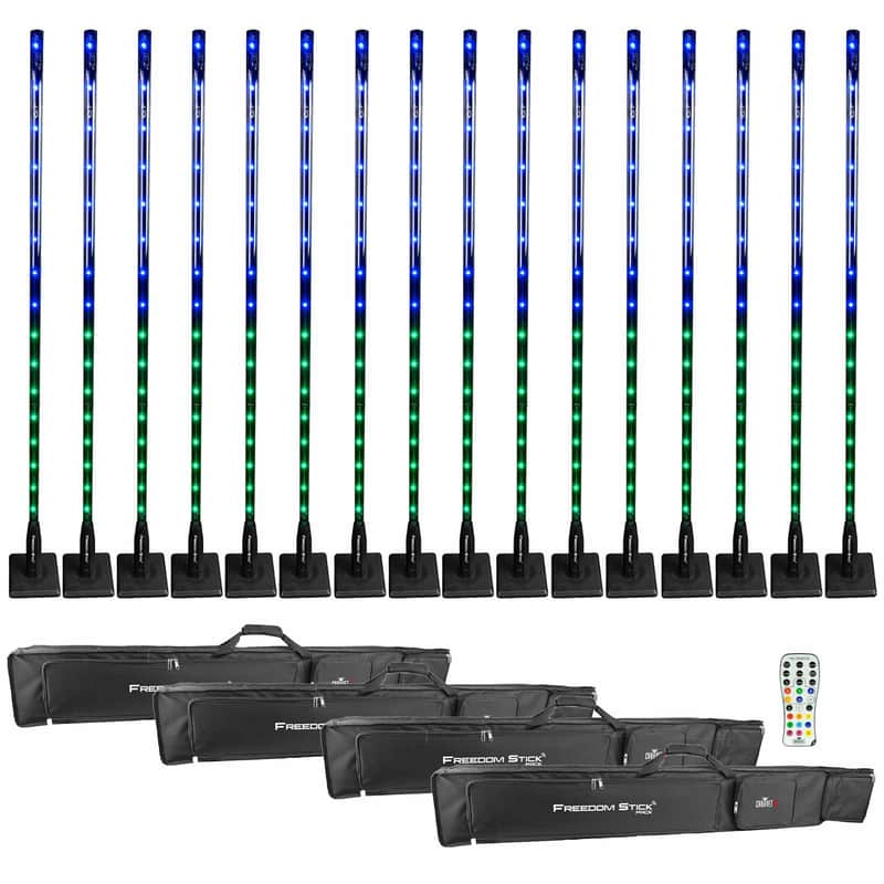 Chauvet DJ Freedom Stick X4 Wireless Battery RGB LED Arrays 16 Pack image 1