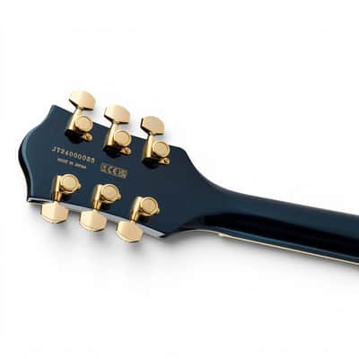 Gretsch Professional Broadkaster Jr. LX Center Block w/String-Thru Bigsby & Deluxe Hardshell Case, Midnight Sapphire image 6