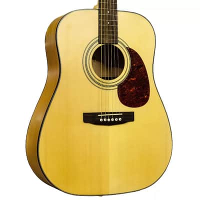 Cort Guitar - Boston Acoustic Dreadnought Guitar D10 Spruce Top Natural Finish image 4