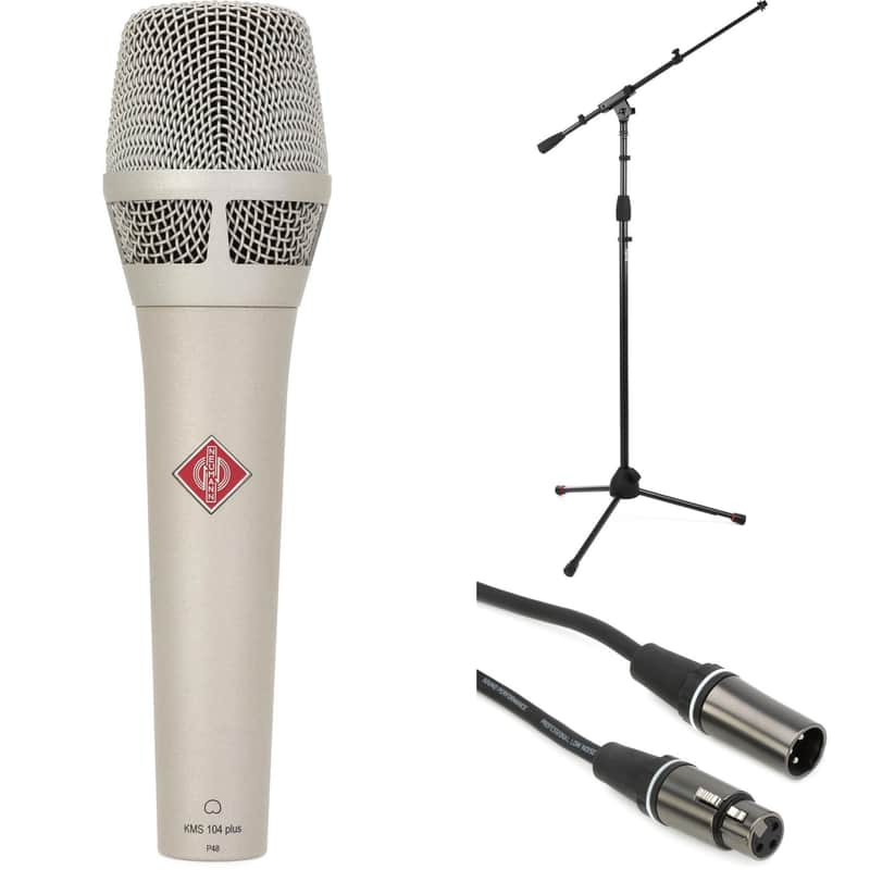 Neumann KMS 104 Plus Cardioid Condenser Handheld Vocal Microphone with Stand and Cable image 1