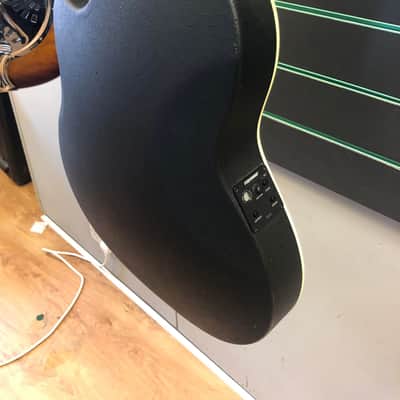 Vintage Synergy Series VR6BK Gloss Black Bowlback Electro Acoustic Guitar image 10