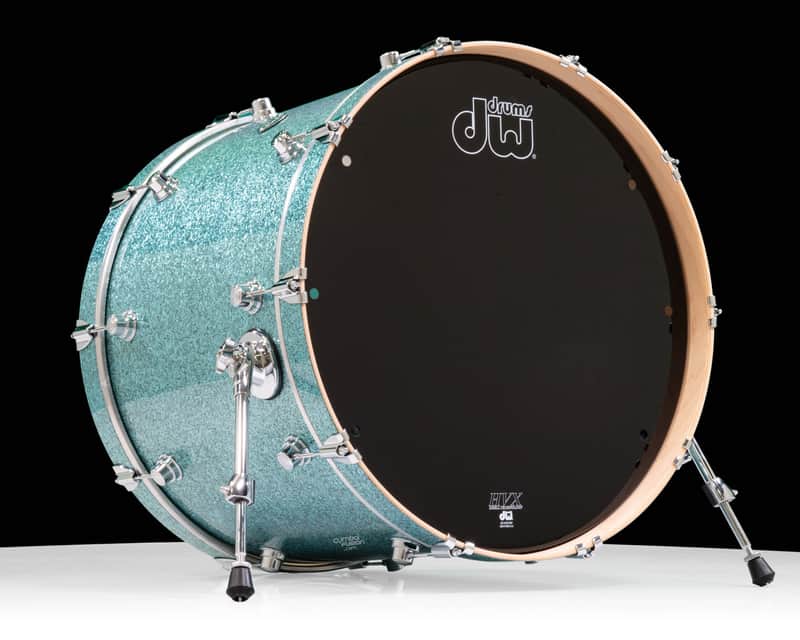DW Performance Series 18x24 Bass Drum - Aqua Glass image 1