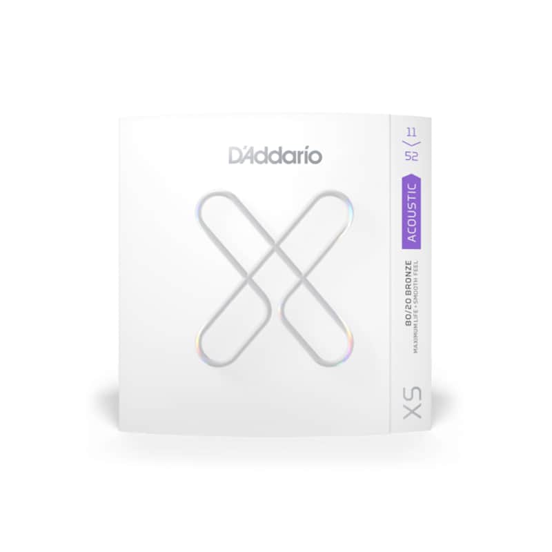 D'Addario XSABR1152 XS 80/20 Bronze Coated Acoustic Guitar Strings - Custom Light (11-52) image 1