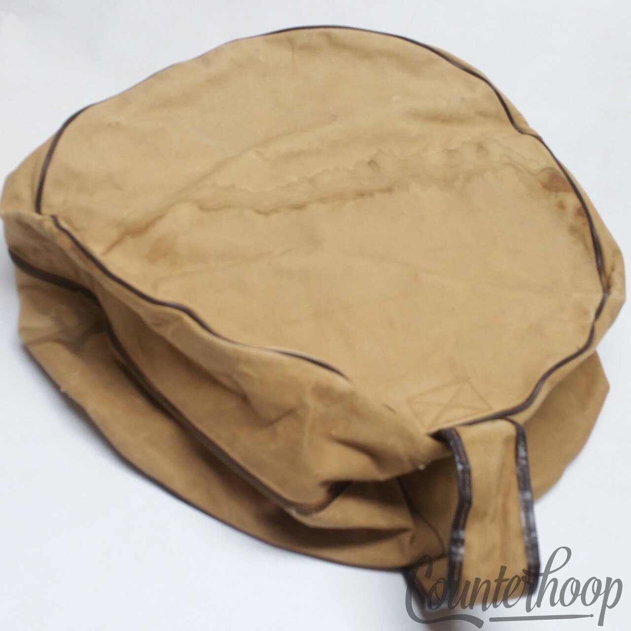 Slingerland 5.5x14" Tan Canvas Fabric Snare Drum Case Soft Shell Covers 50s USA — main photograph