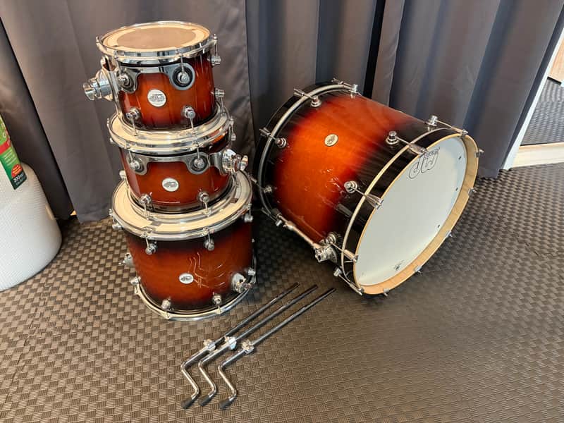 DW Design Series 8x10/9x12/14x16/18x22" 4pc Shell Pack 2022 - Present - Tobacco Burst image 1