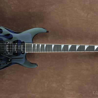 Jackson Custom Shop USA Soloist Stainless Frets 2019 Black Ghost Flames image 2