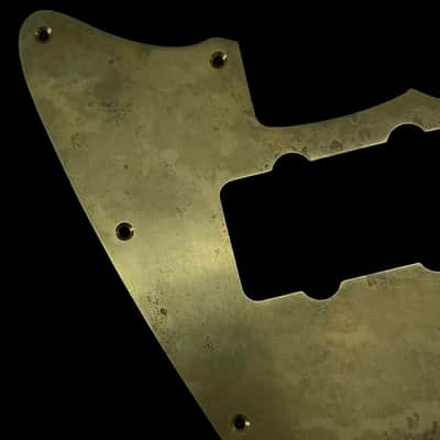 Jazzmaster Pickguard Scratchplate - NO Upper Controls / Rhythm Circuit - USA 60s Vintage - Aged Brass - Made-to-Order image 6