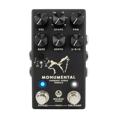 New Walrus Audio Monumental Black Harmonic Stereo Tremolo Guitar Effects Pedal image 1