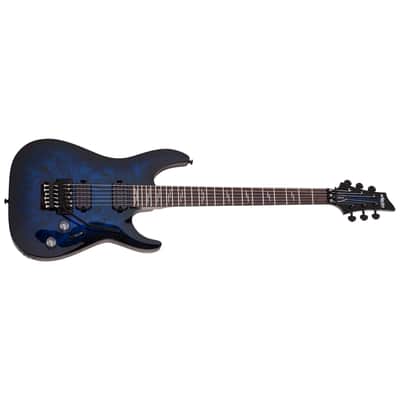 Omen Elite 6 Floyd Rose - See Thru Blue Burst Schecter image 2