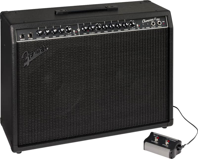 Fender Champion II 100-Watt Blackout 2x12 Combo Electric Guitar Amplifier image 1