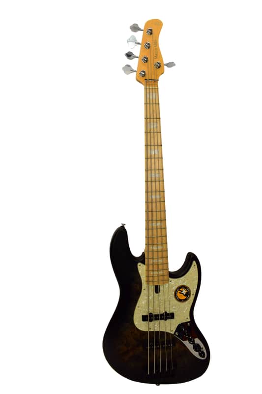 Sire Marcus Miller V7 Swamp Ash Reissue 5-String Bass Guitar, Transparent Black Satin image 1