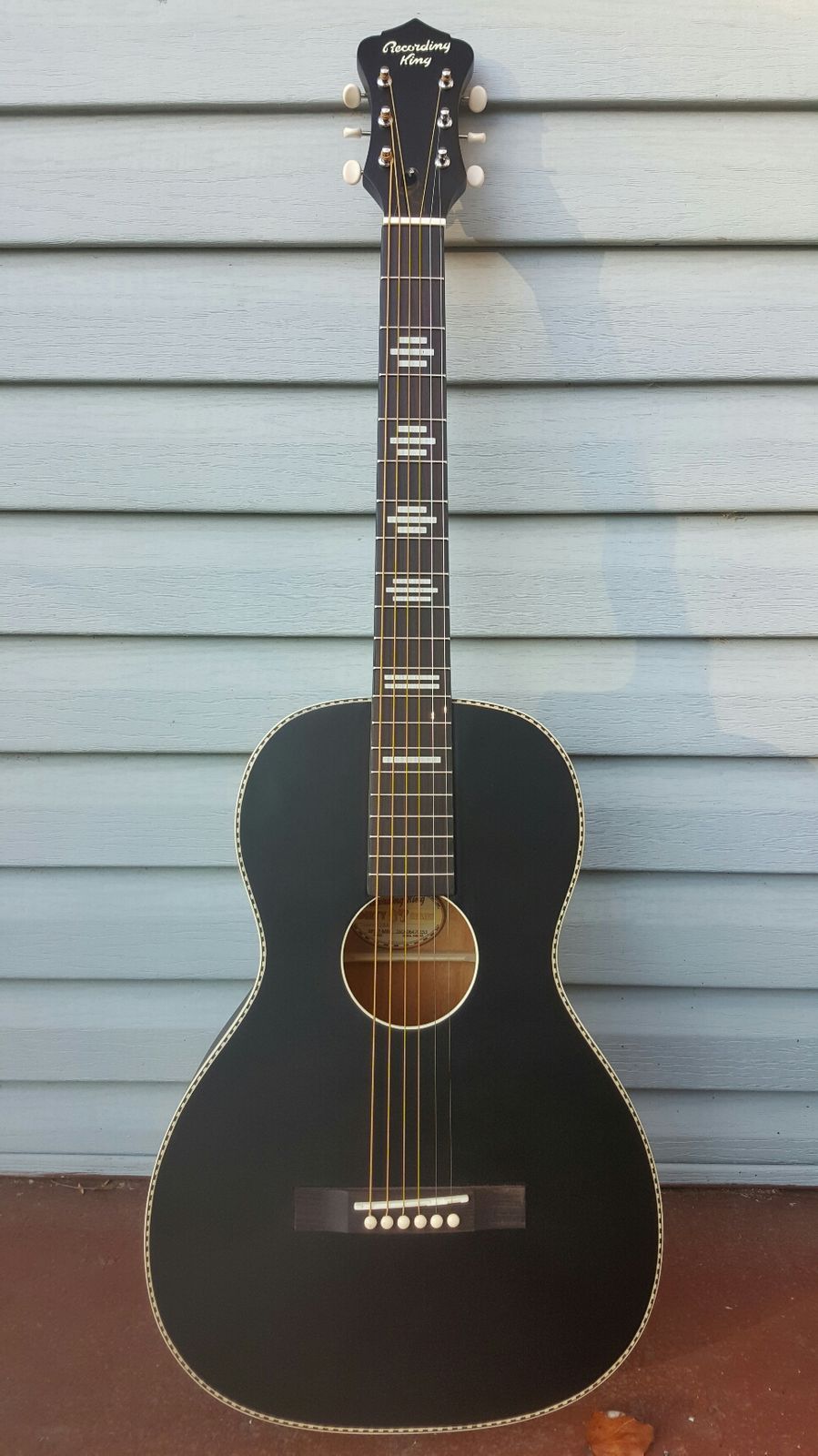 Recording King RPS-7-MBK Dirty 30's Series 7 Single-0 Acoustic