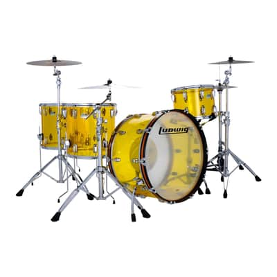 Ludwig Vistalite 4pc Zep Drum Set Yellow image 1