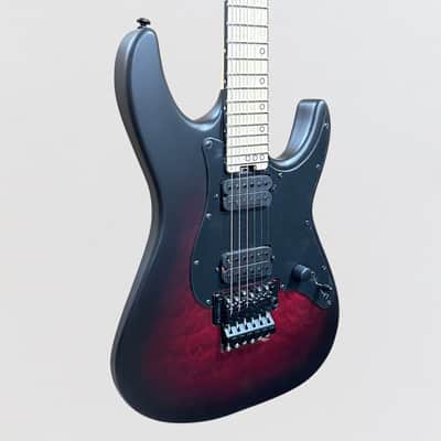Schecter Miles Dimitri Baker 6 FR Electric Guitar - Crimson Red Burst Satin image 2
