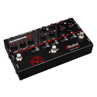 Mint Radial Bassbone OD 2 Channel Bass Preamp Pedal with Overdrive, FX Loop image 2