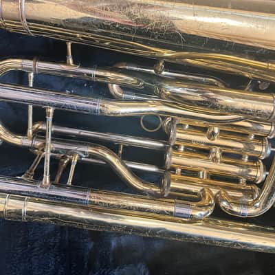Jupiter JEP470 Euphonium, 4  piston,  Gold with case and  mouthpiece image 9