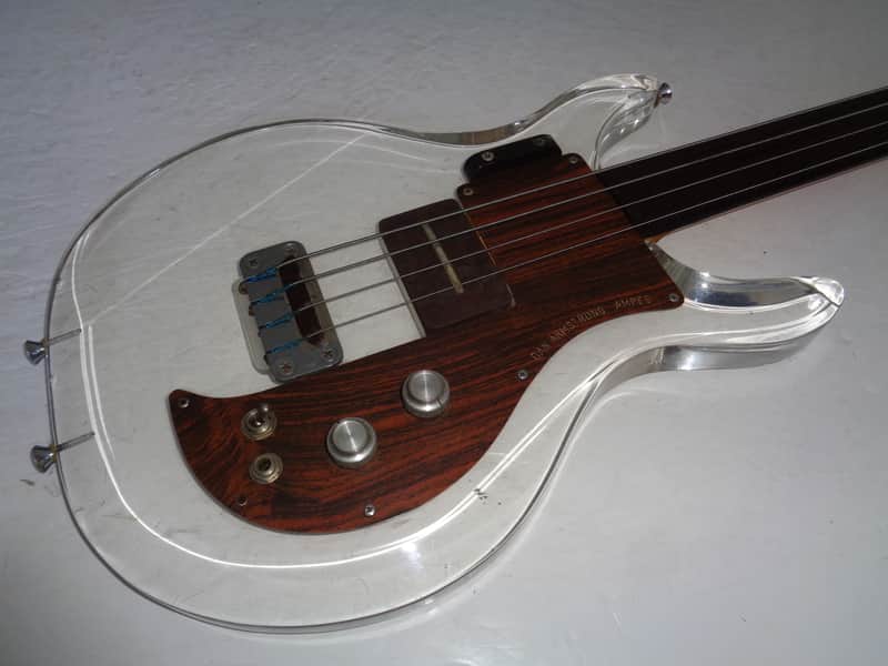 Ampeg Dan Armstrong Fretless Bass Clear 1971 image 1