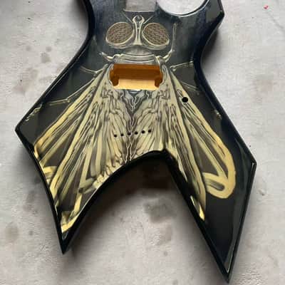 Fly Top Black Warlock Style Guitar Body image 1