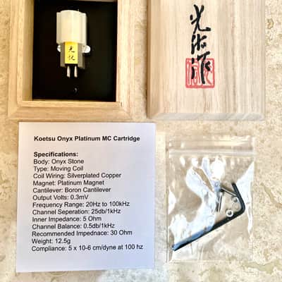 Koetsu Onyx Platinum MC Cartridge, Onyx Stone Body, Silverplated Copper Coil, Platinum Magnet imagen 3