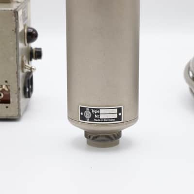 Neumann U47 Long Body #2927 - K47 capsule, VF14M tube, BV08 Transformer, original PSU and Cable 1950s - Chrome Top / Grey Painted Body image 14