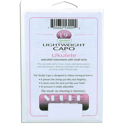Shubb L9 Lite Ukulele Capo, Green L9GRN image 8