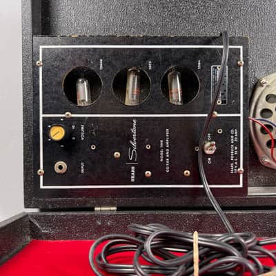 Silvertone 1448 With Case Amp 1962 - 1967 - Black image 3