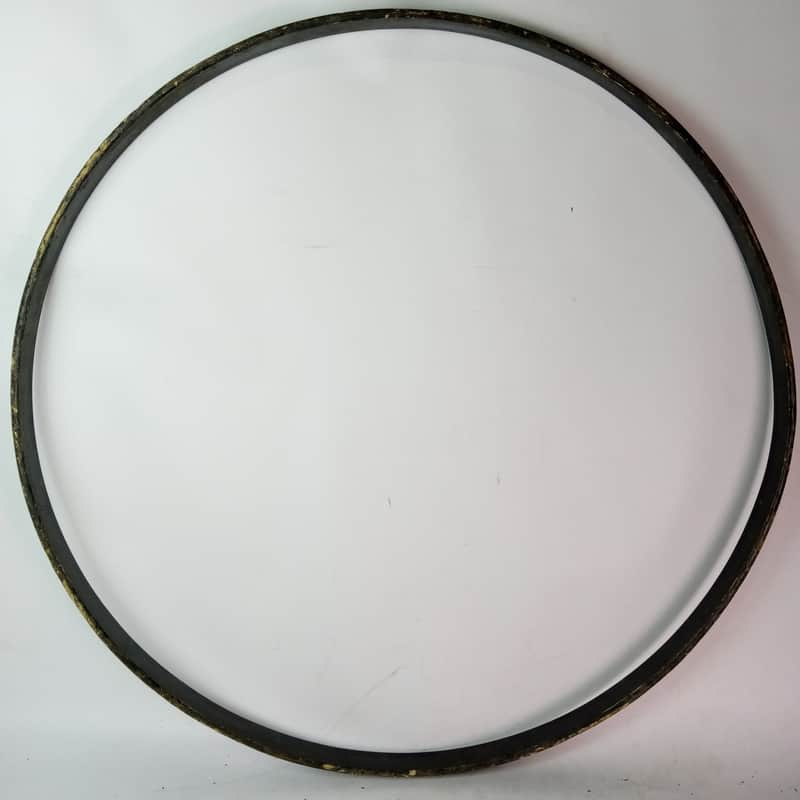 Slingerland 28"x1 3/8"x3/8" Bass Drum Wood Hoop/Rim Vintage Black Paint .5"Inlay image 1