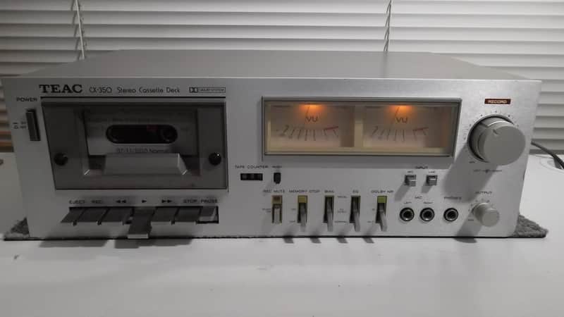 1982 TEAC CX-350 Silverface Stereo Cassette Deck New Belts & Serviced 08-2021 Very Good #290 image 1